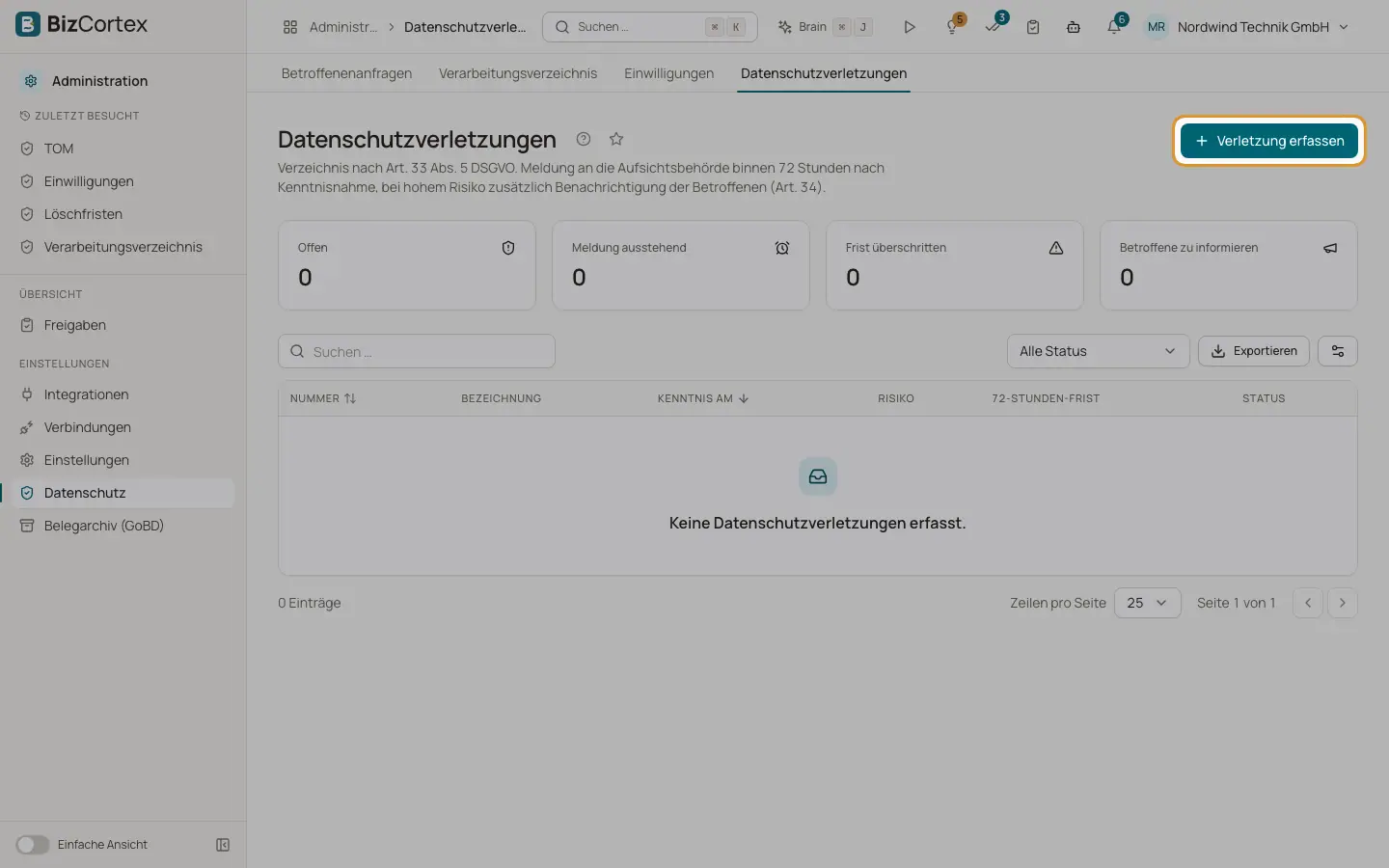 Datenschutzverletzungen
