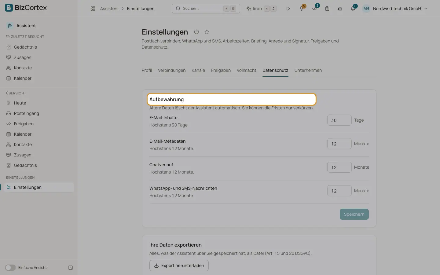Datenschutz und Ihre Daten
