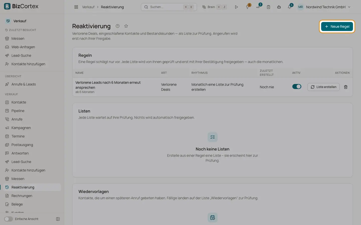 Reaktivierung