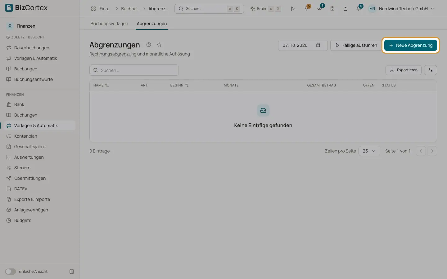 Rechnungsabgrenzungen