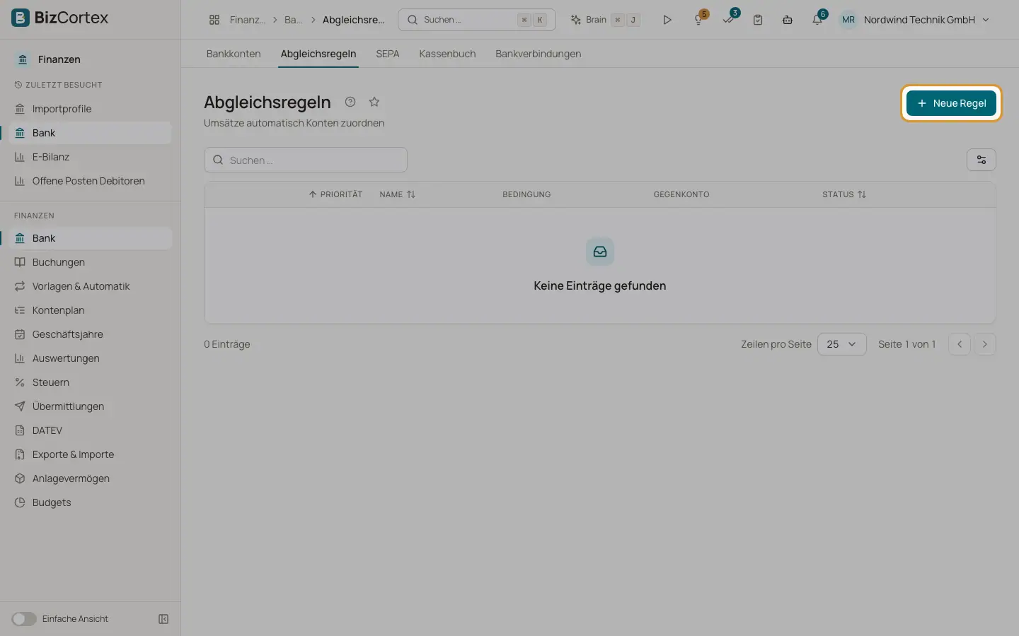 Abgleichsregeln
