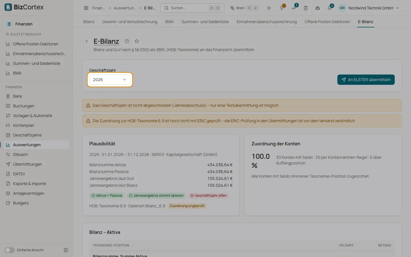 EBilanz Vorschau