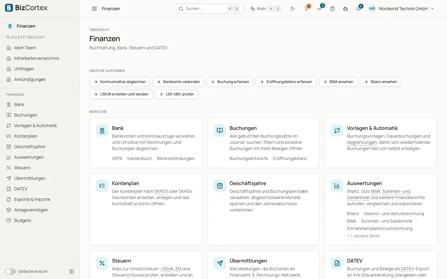 Finanzen im Überblick