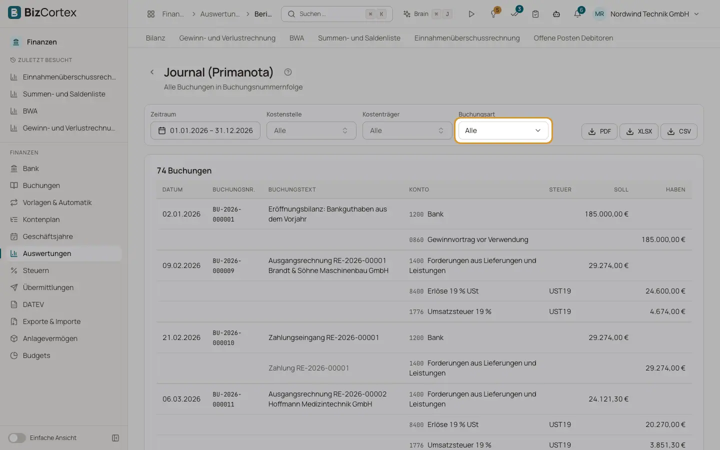 Journal (Primanota)