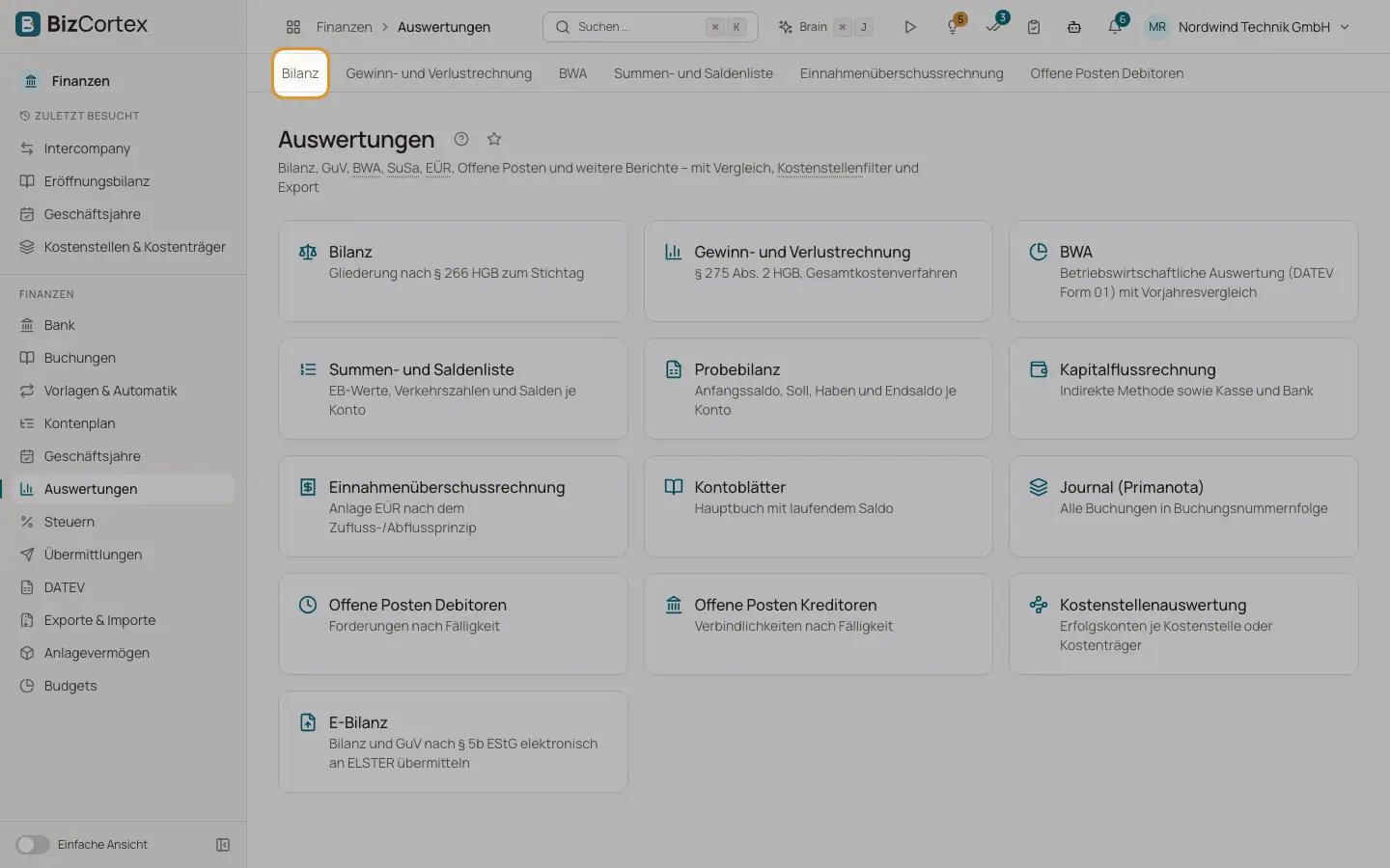 Auswertungen: Überblick, Filter und Exporte