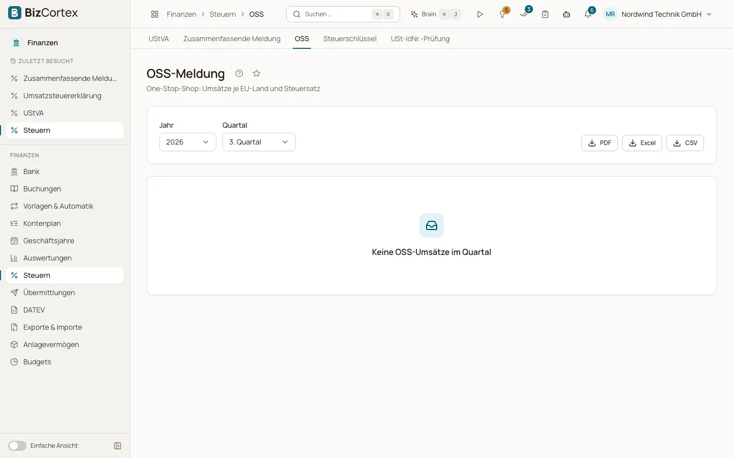 OSS Meldung