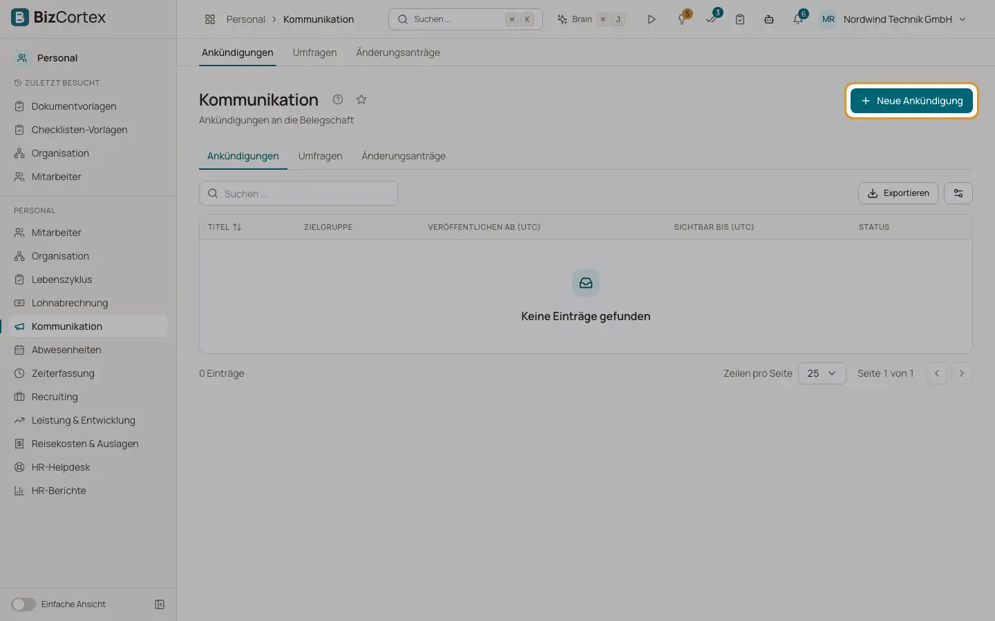 Ankündigungen