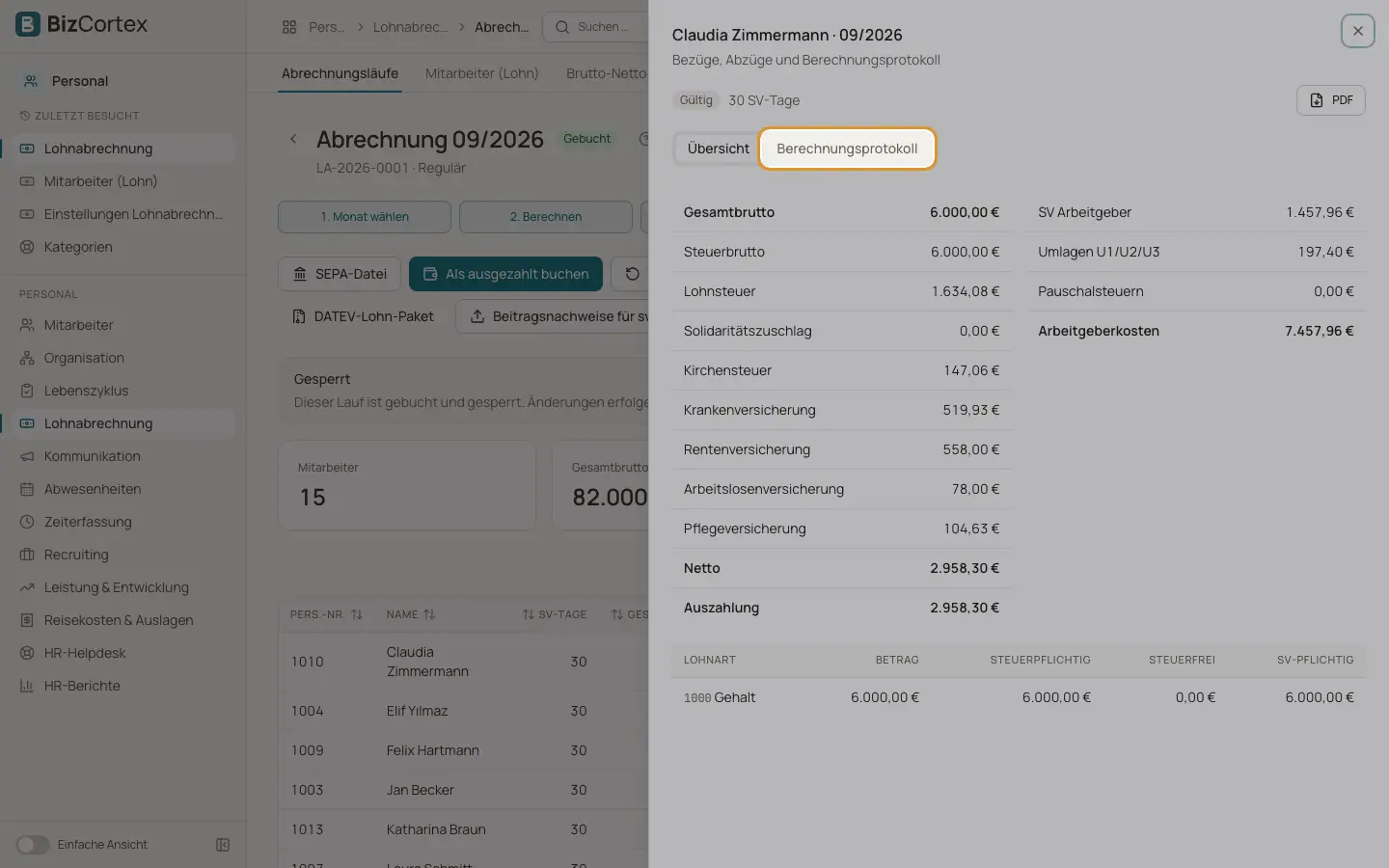 Entgeltabrechnungen