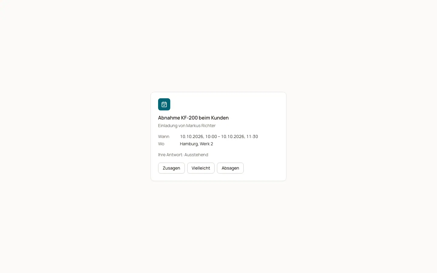 Auf eine Kalendereinladung antworten