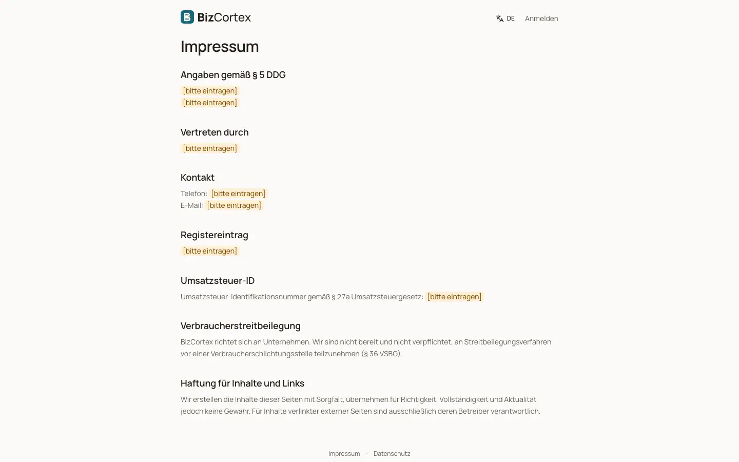 Impressum und Datenschutzerklärung
