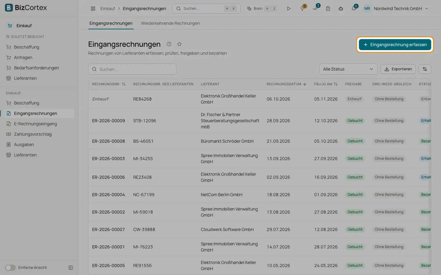 Eingangsrechnungen