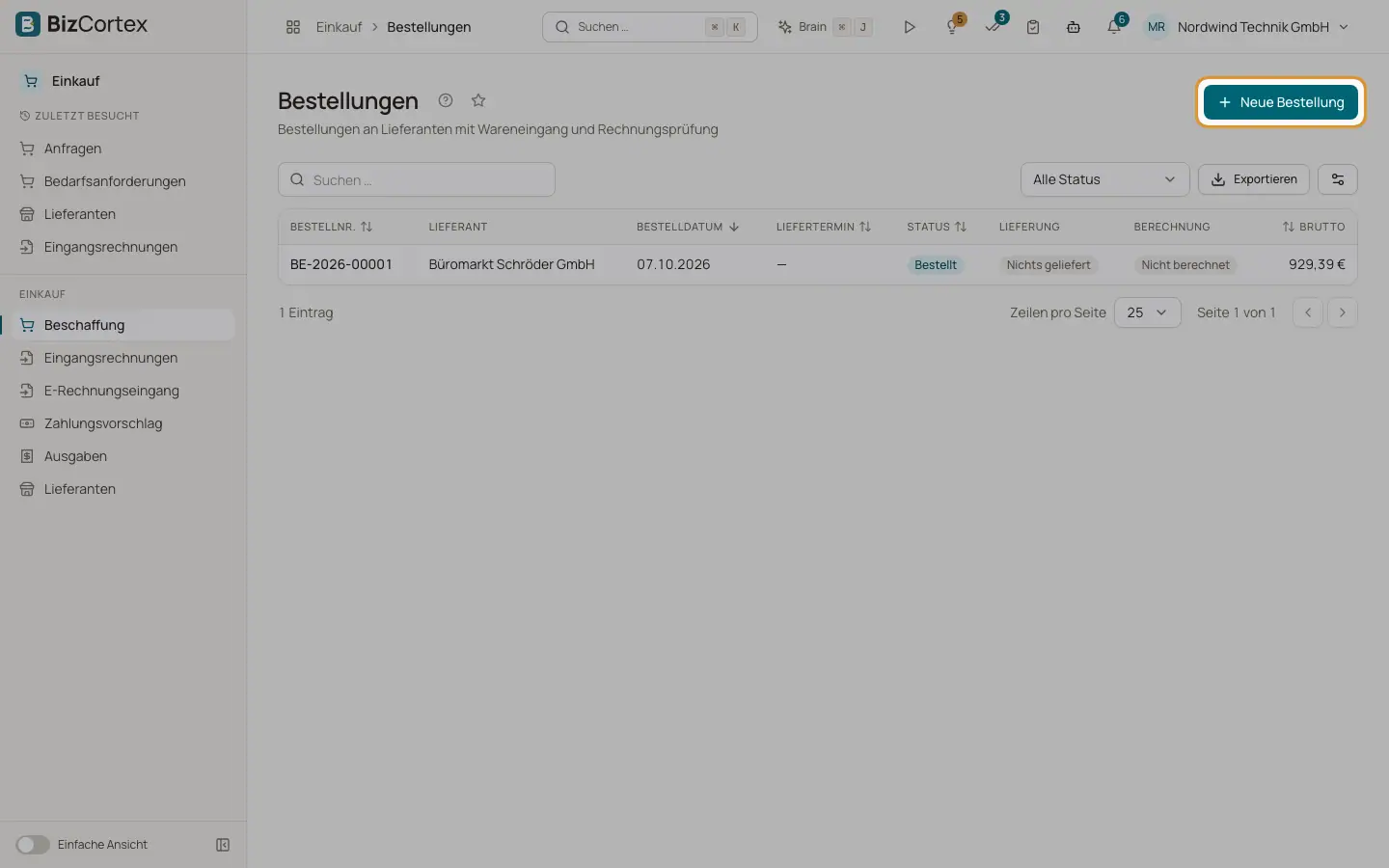 Bestellungen