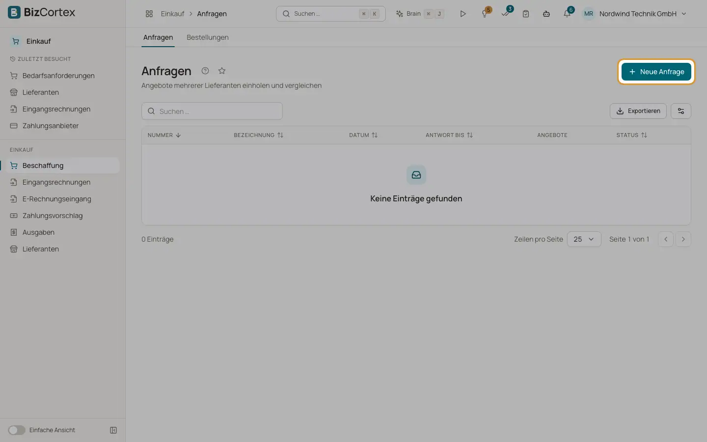 Angebotsanfragen