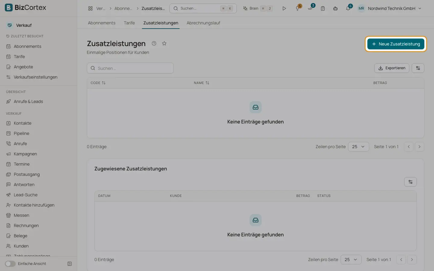 Zusatzleistungen, Gutscheine und Guthabenkonten