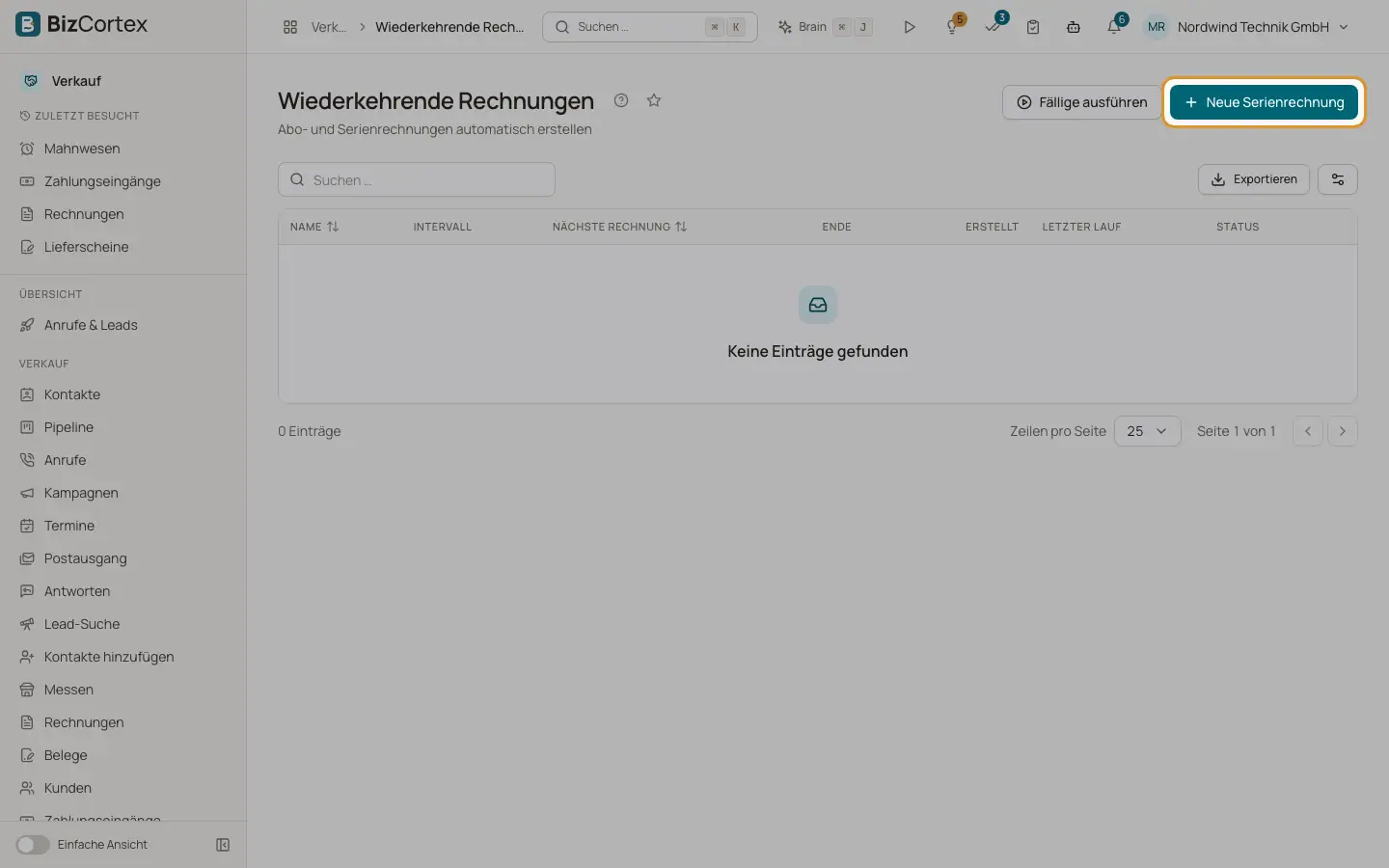 Wiederkehrende Rechnungen