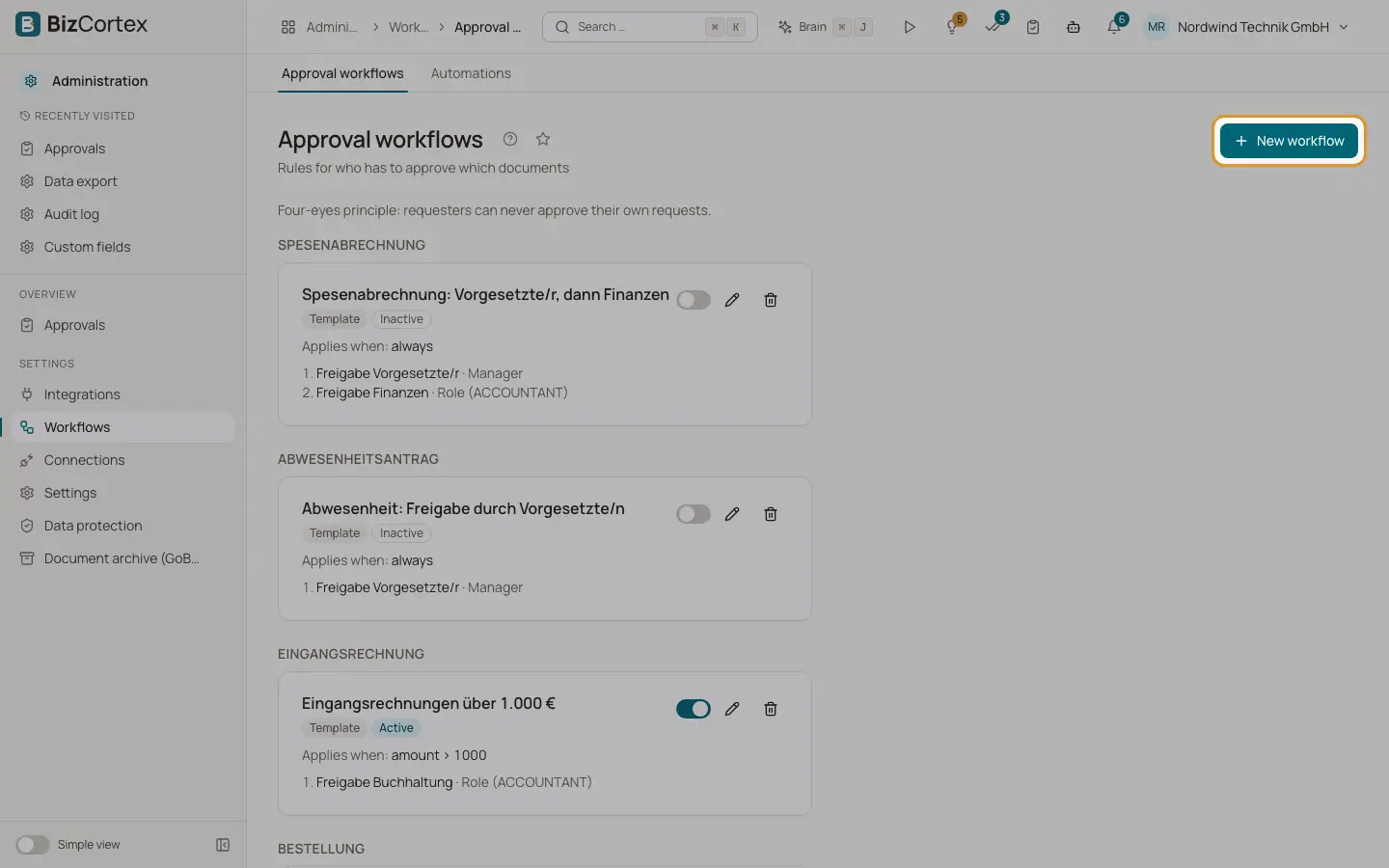 Godkendelsesworkflows