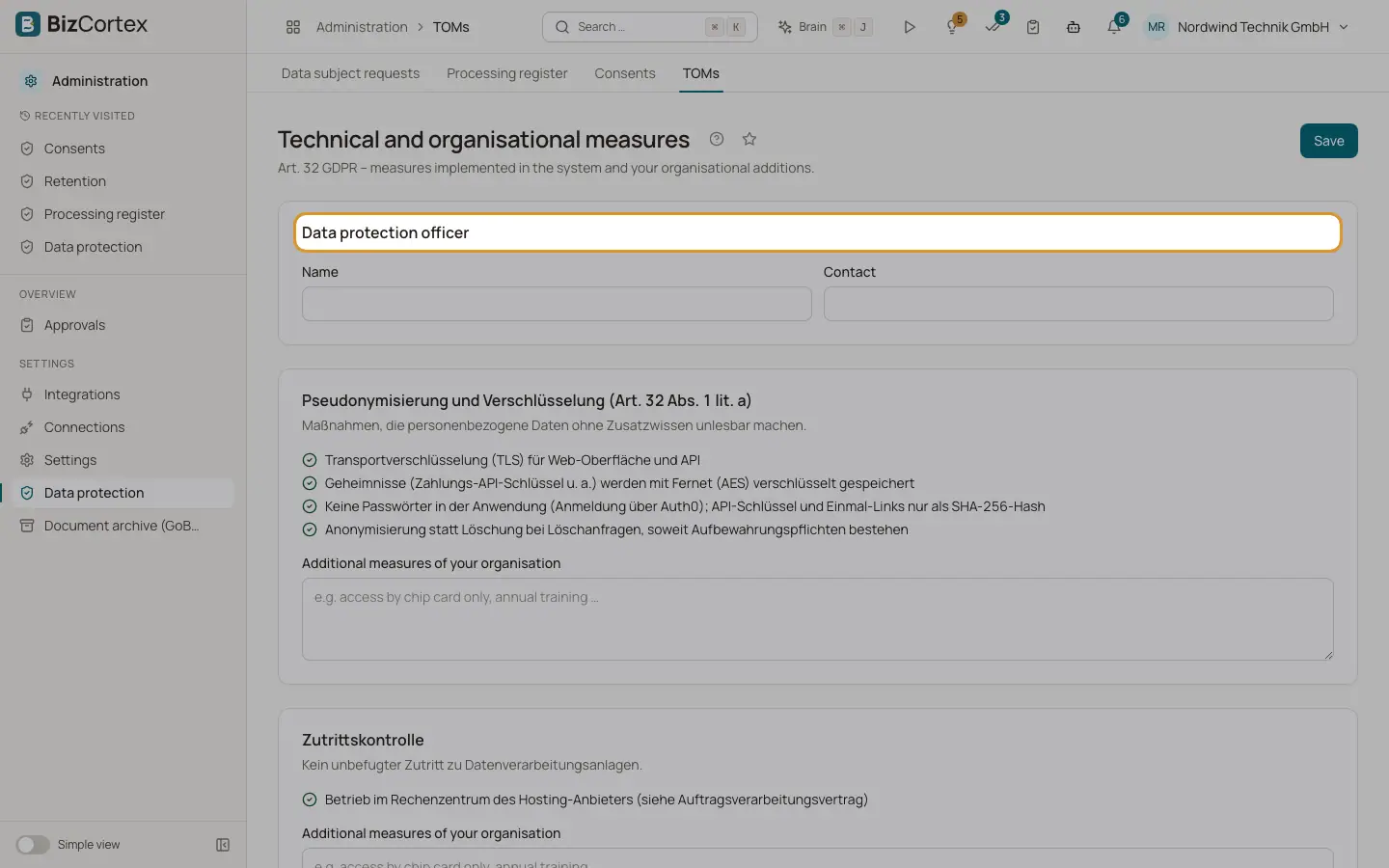 Tekniske og organisatoriske foranstaltninger