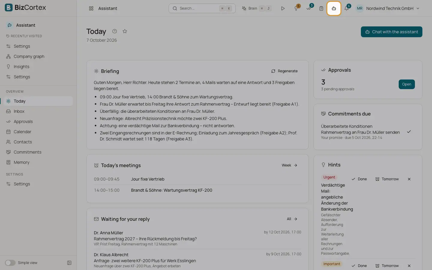 Chat med Assistenten