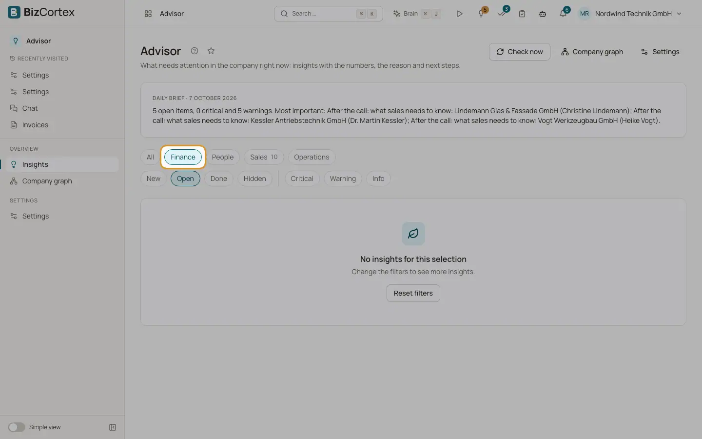 Kontroller for økonomi