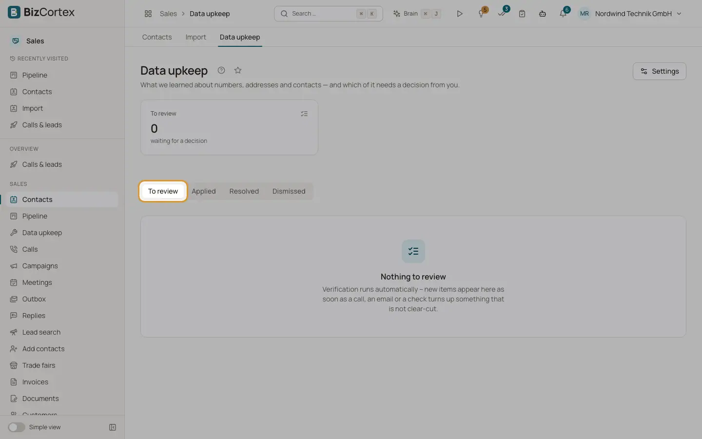 Mantenimiento de datos