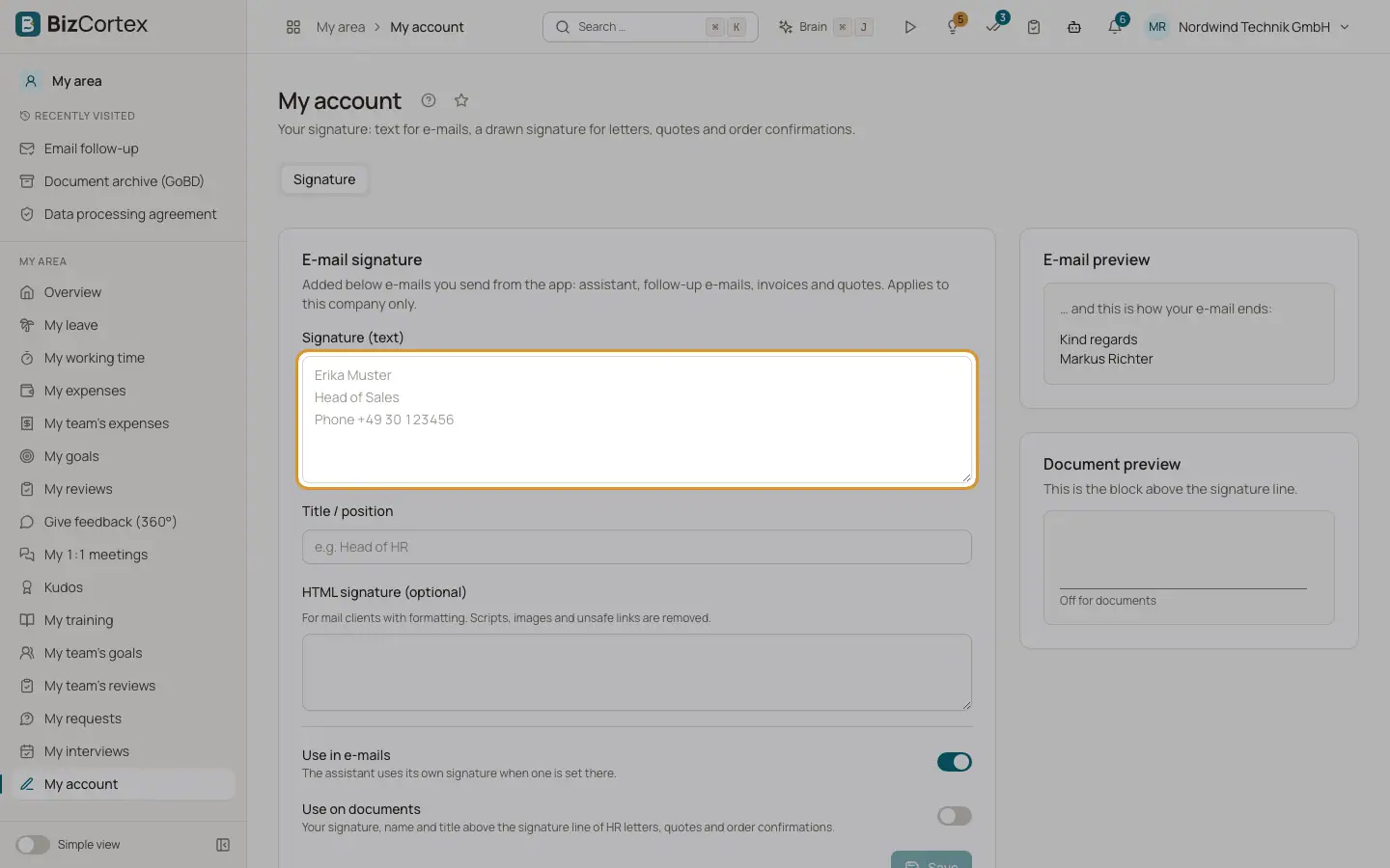 Votre signature email et votre signature manuscrite