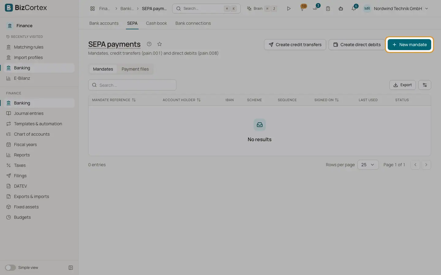 Mandatos de adeudo directo SEPA