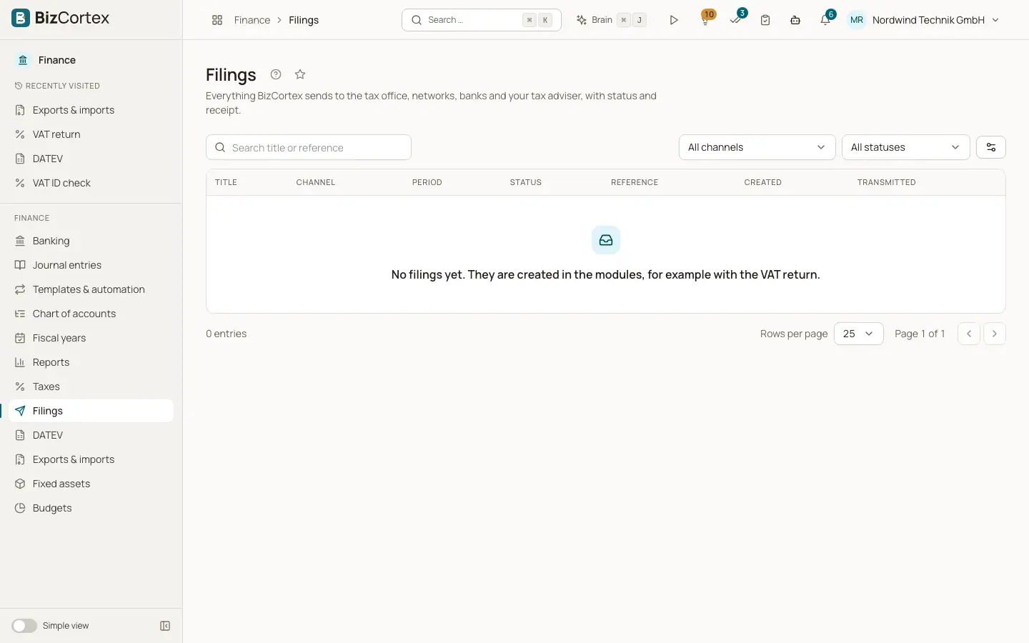 Indberetninger og forbindelser