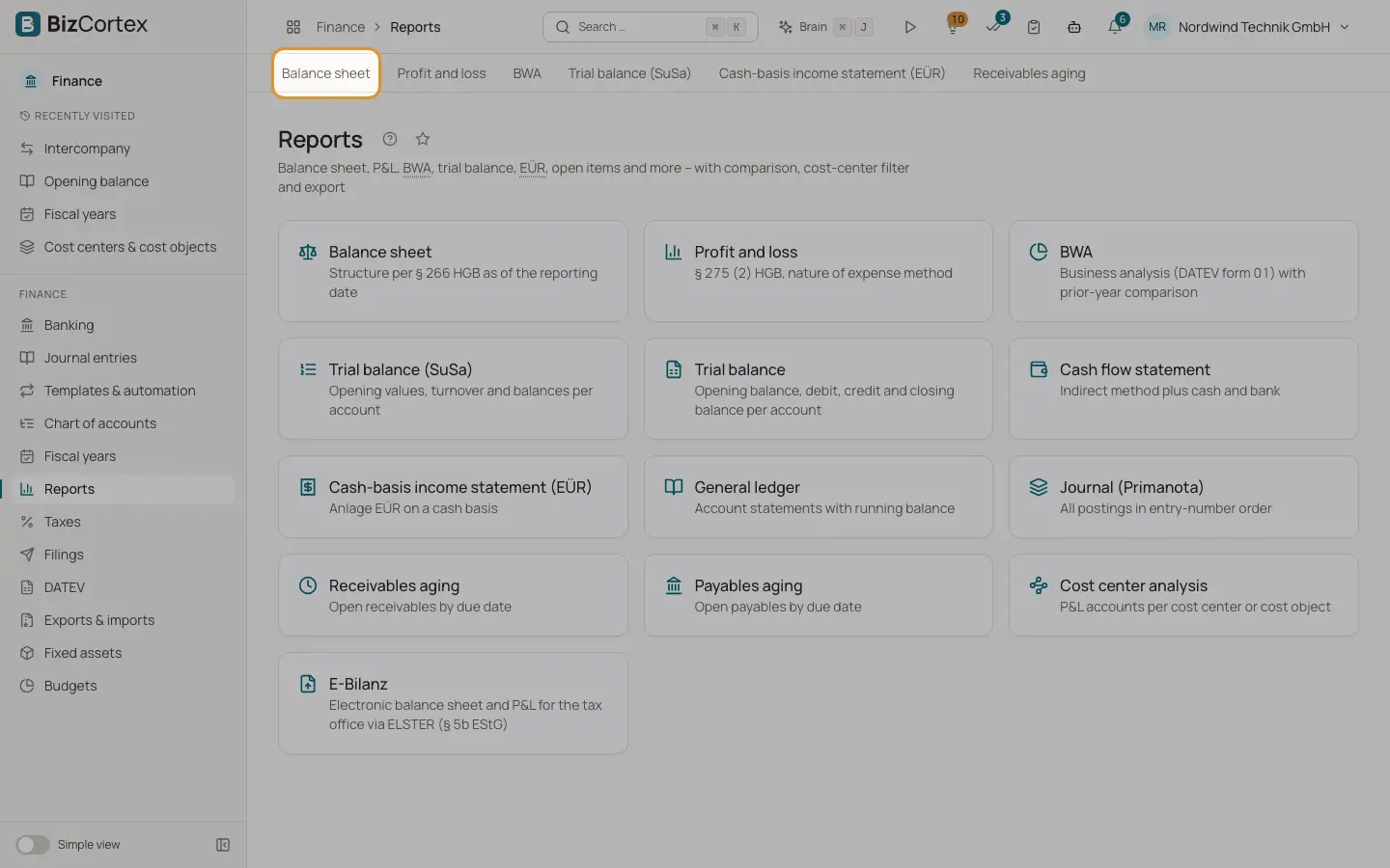 Informes: resumen, filtros y exportaciones