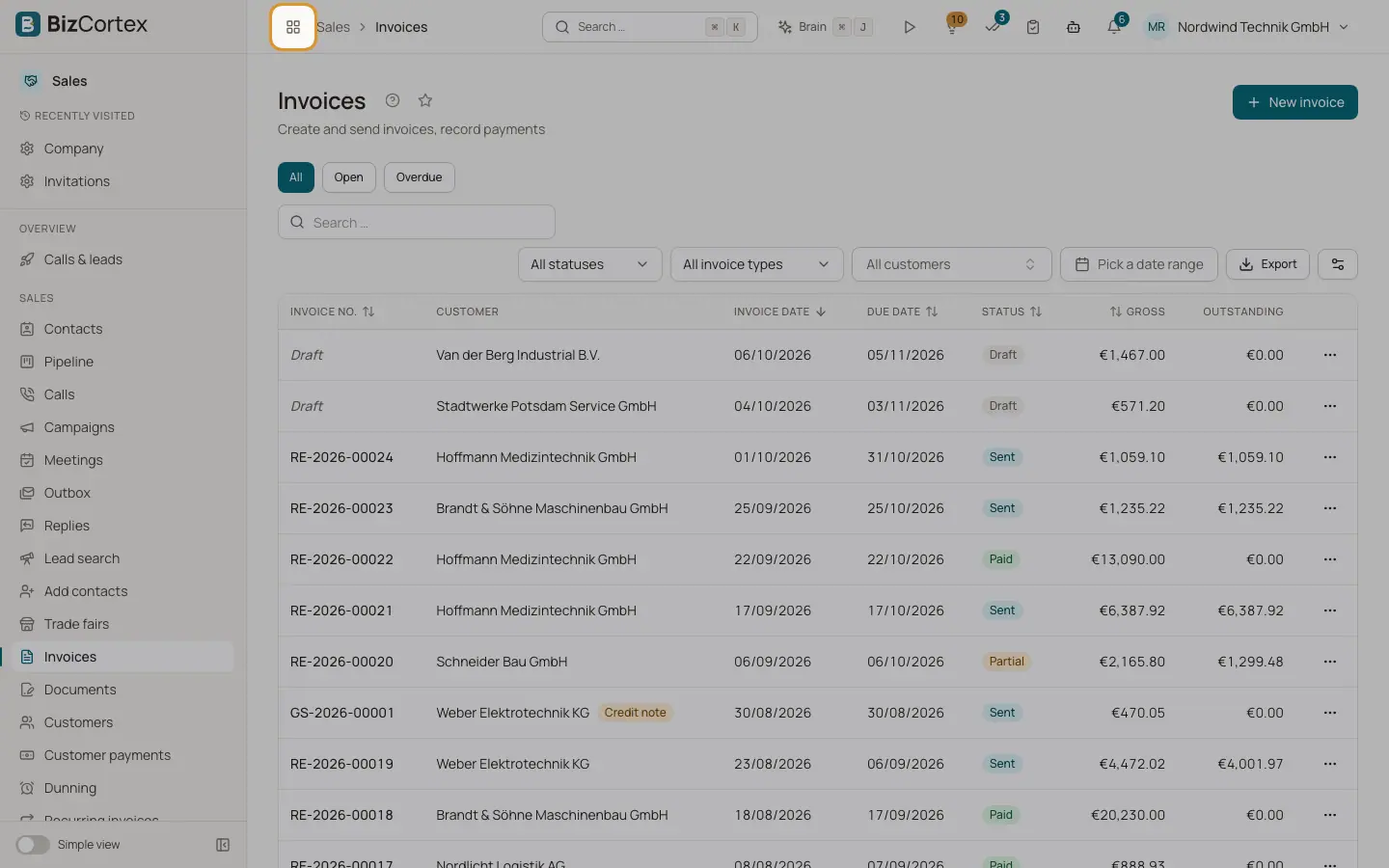 Find rundt: topbjælke, apps og sidepanel