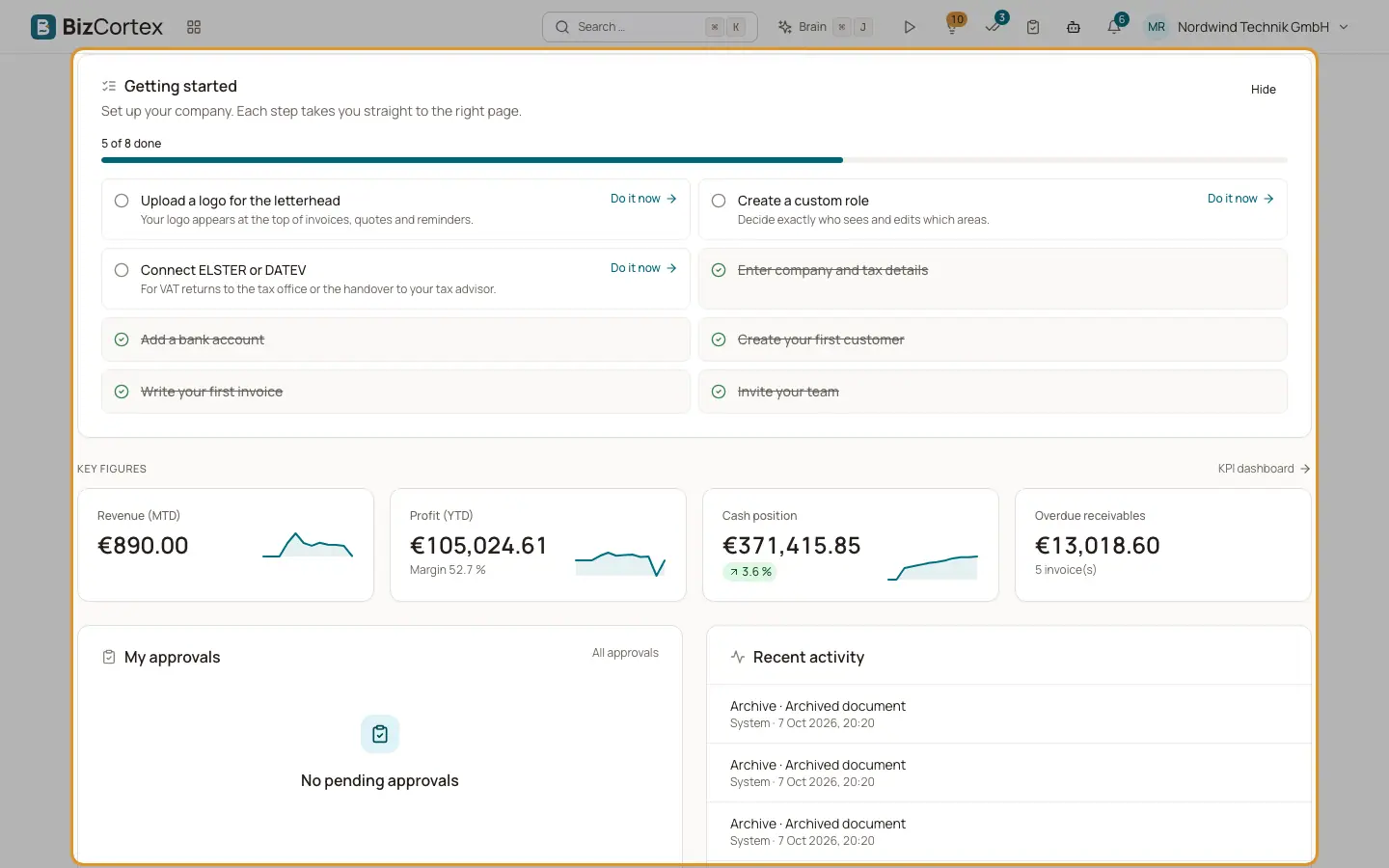 Widgets på Start