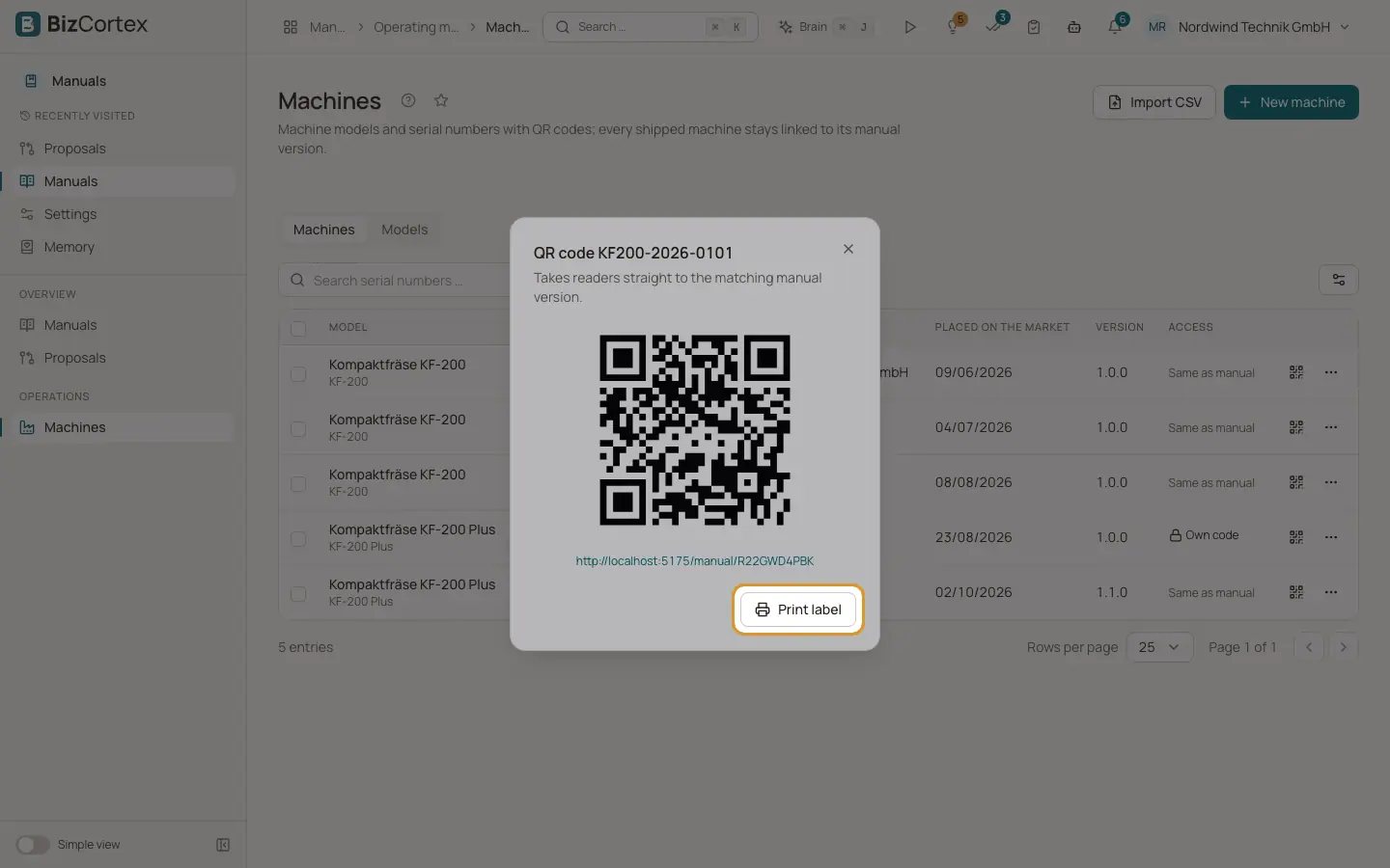 Códigos QR y etiquetas