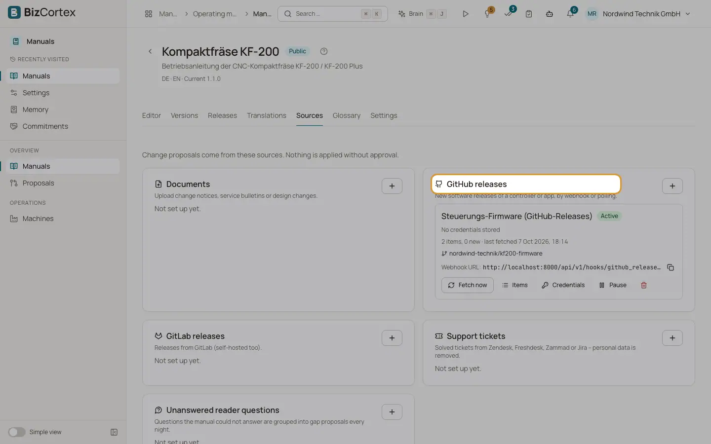 Fanen Kilder: hvor opdateringerne kommer fra