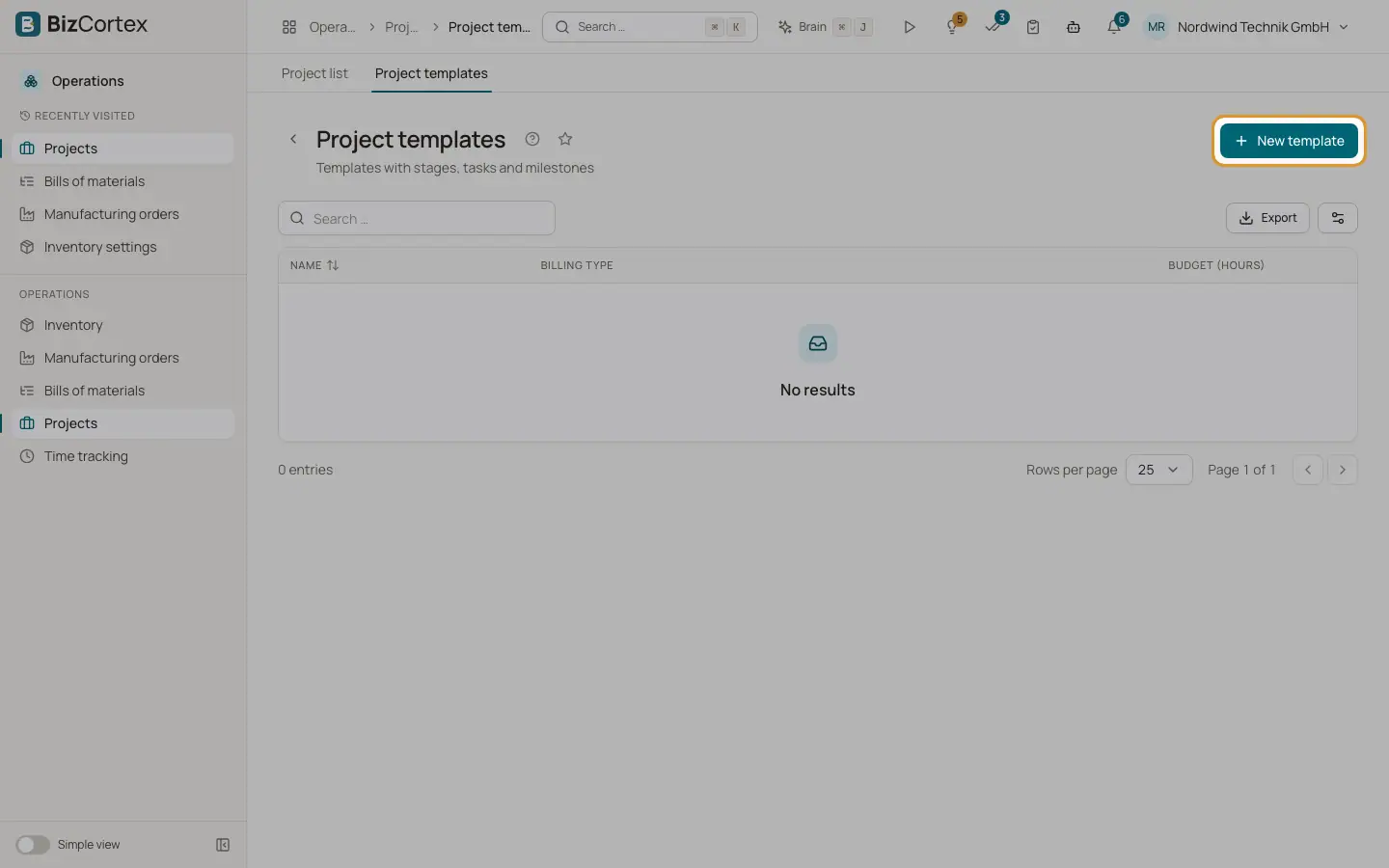 Projektskabeloner