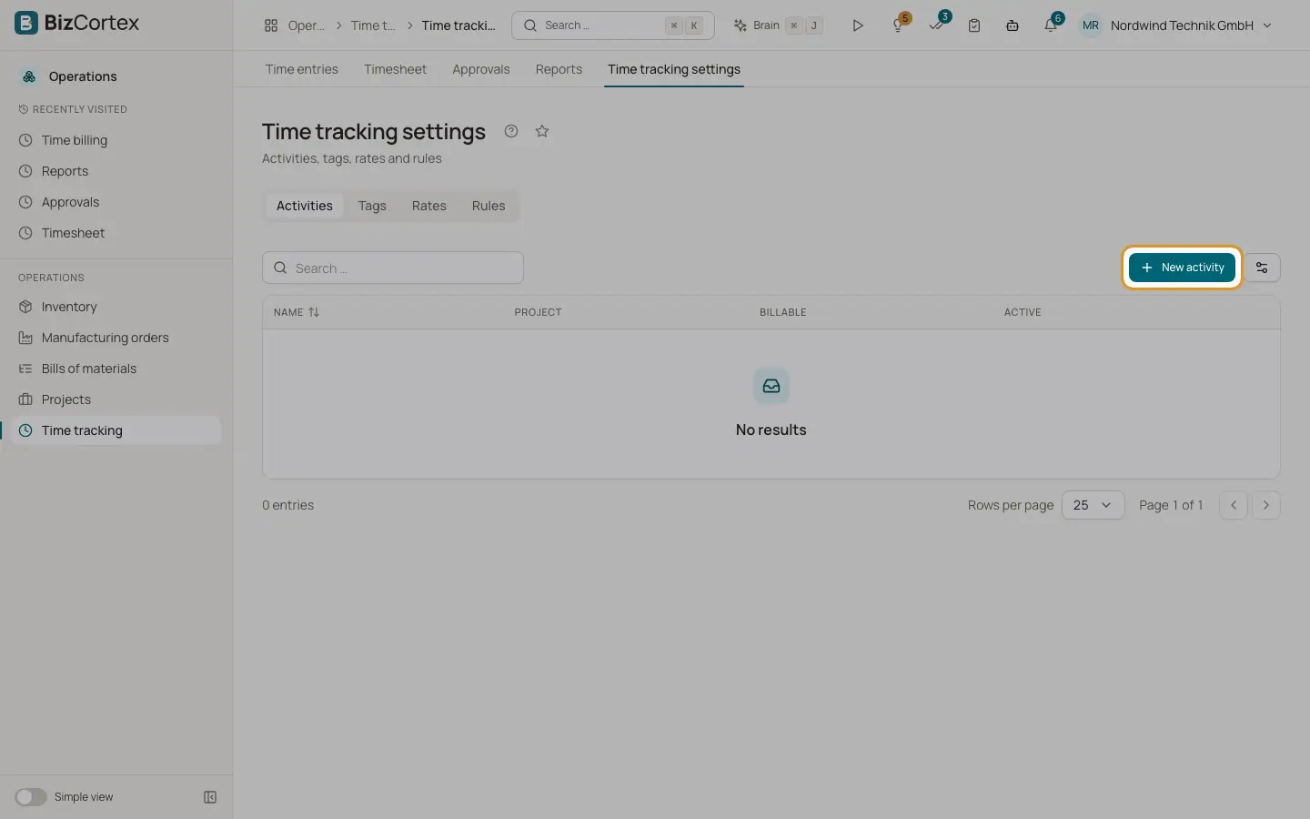 Indstillinger for tidsregistrering