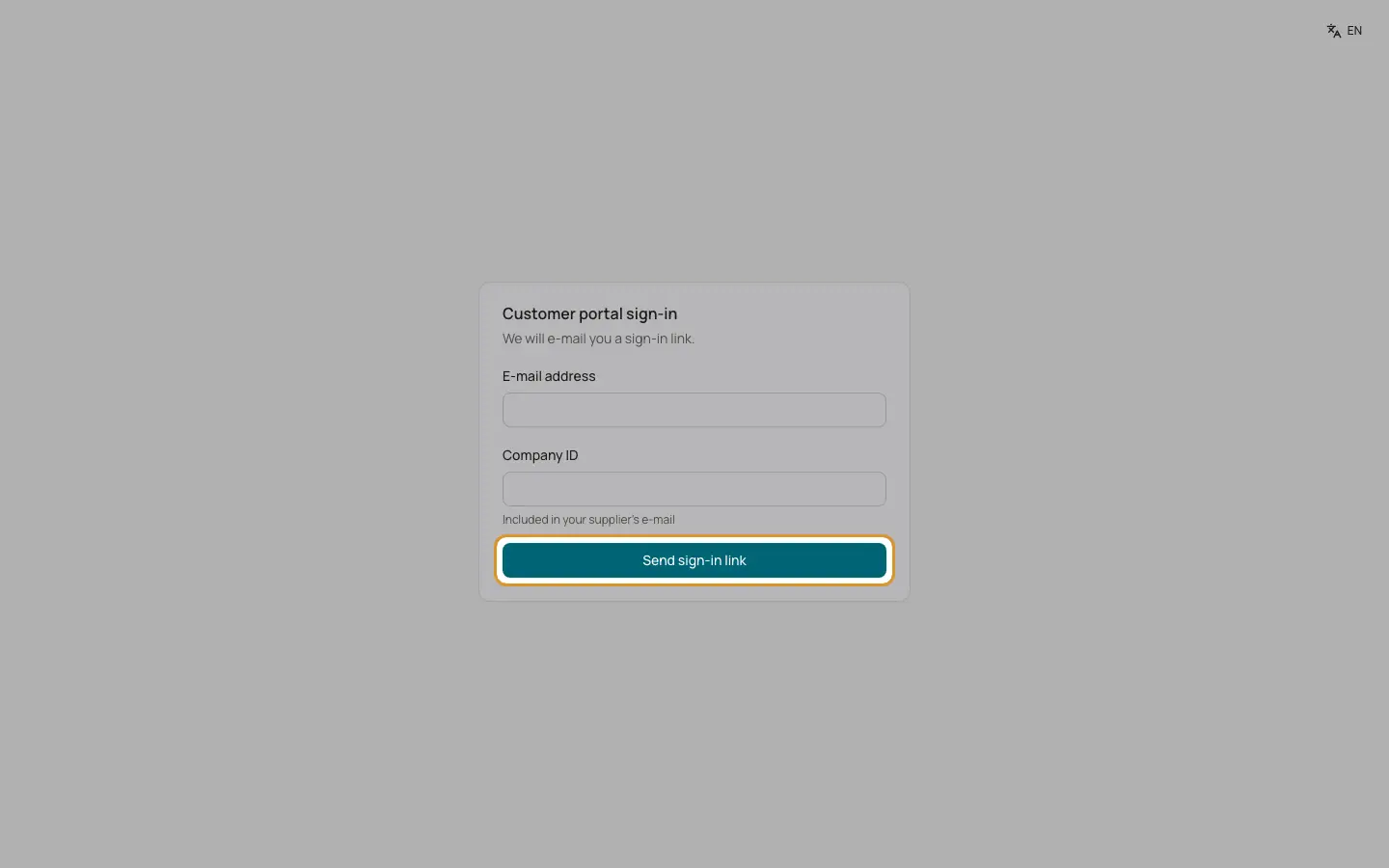 Innlogging i kundeportalen