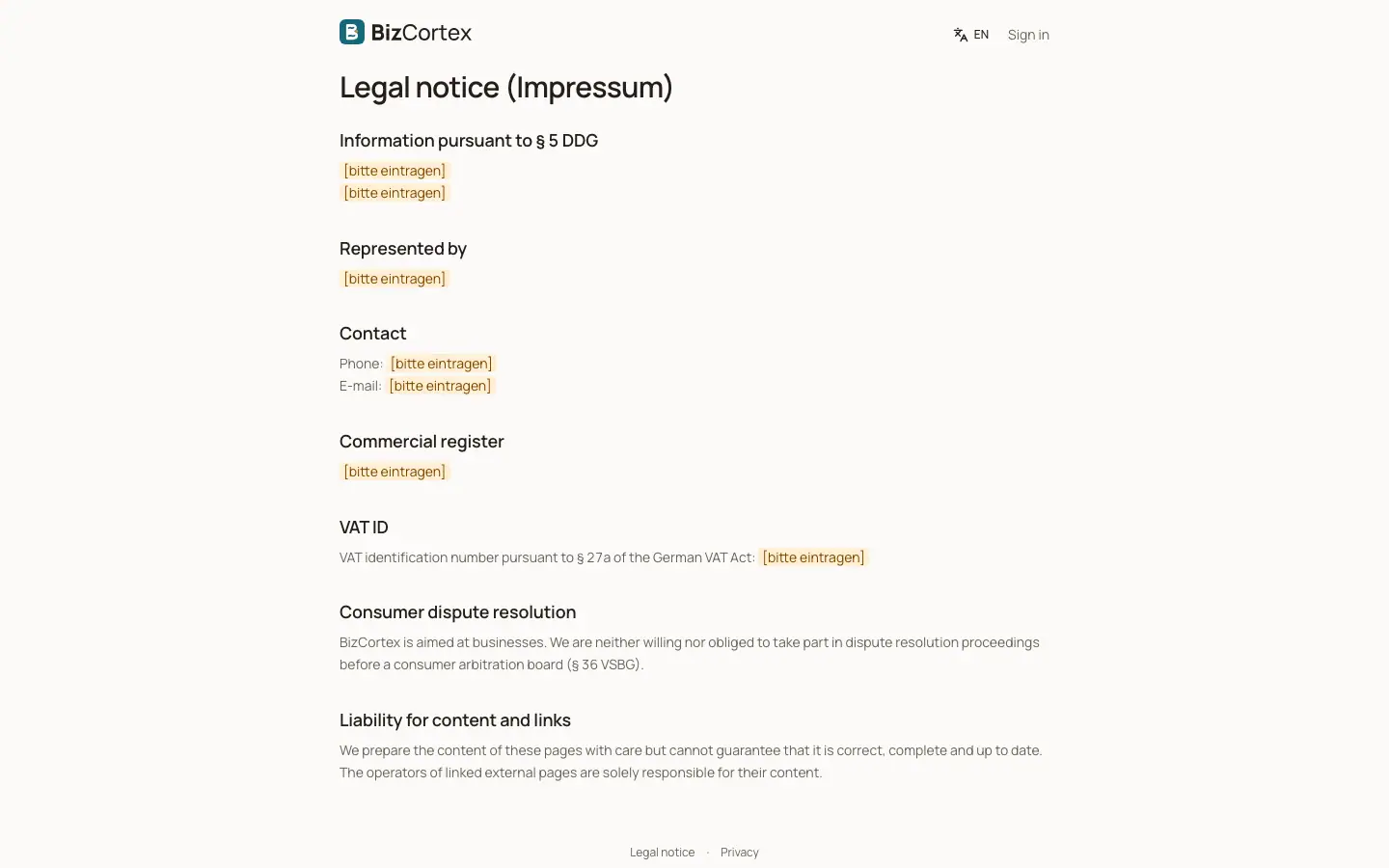 Kolofon og personvernerklæring