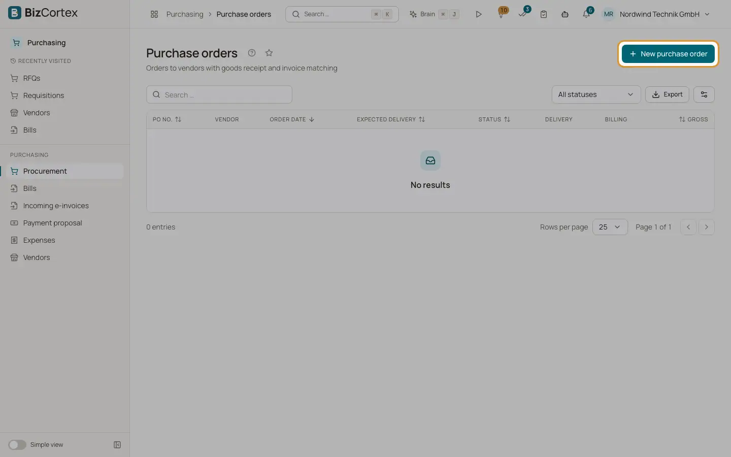 Pedidos de compra