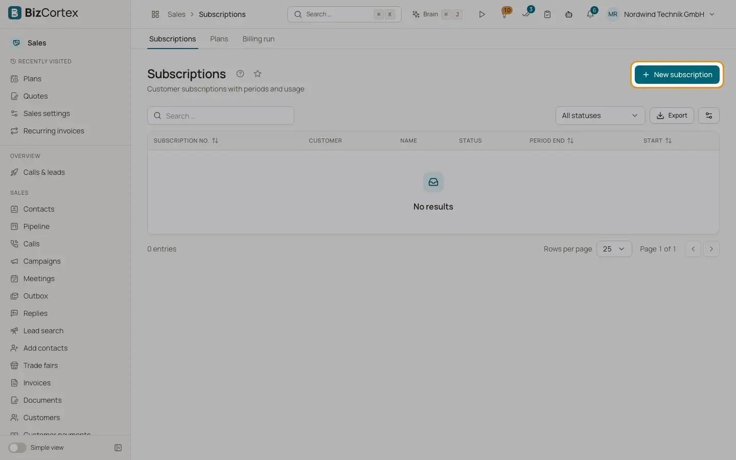 Suscripciones: crear, cambiar y cancelar