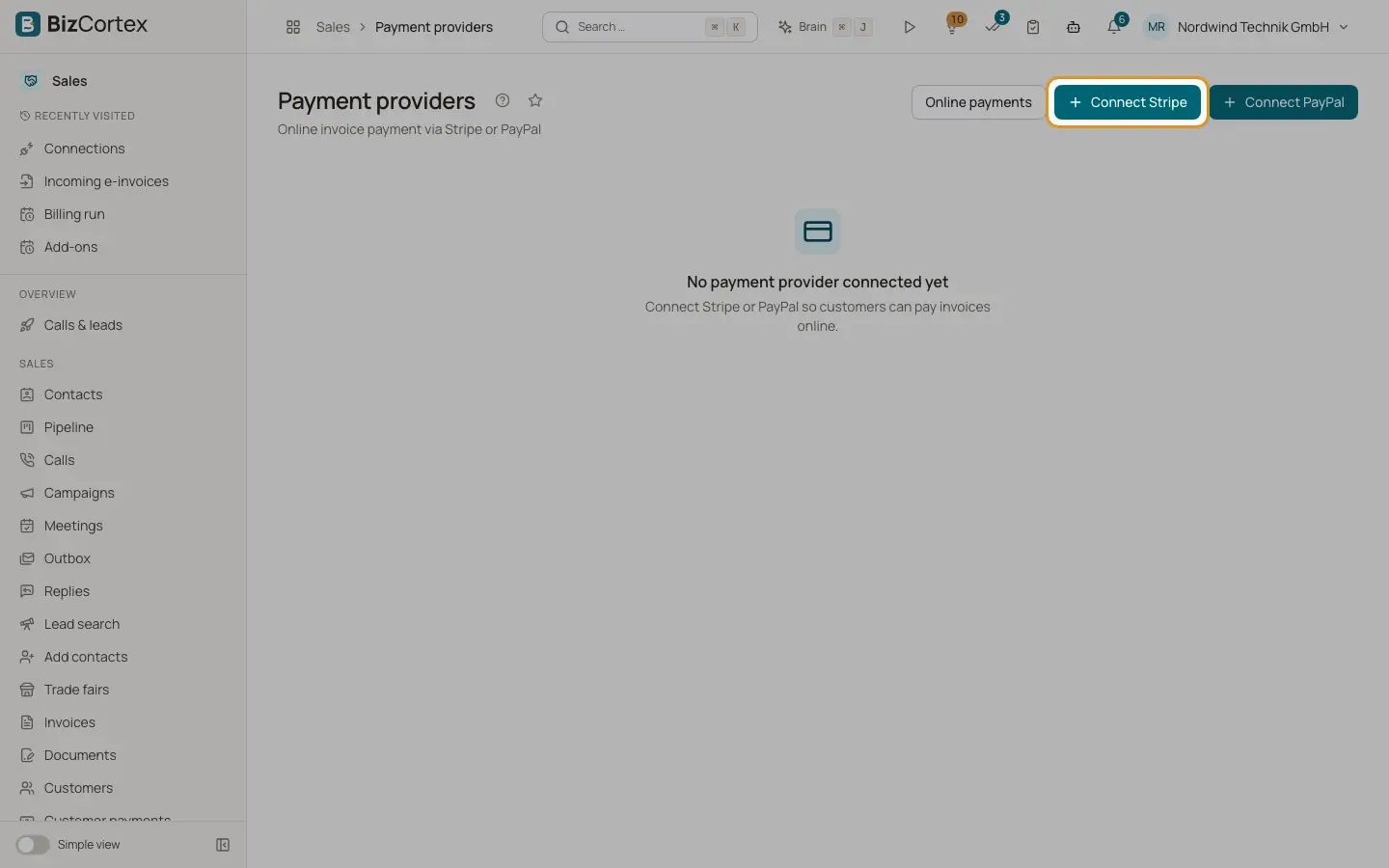 Forbind Stripe eller PayPal
