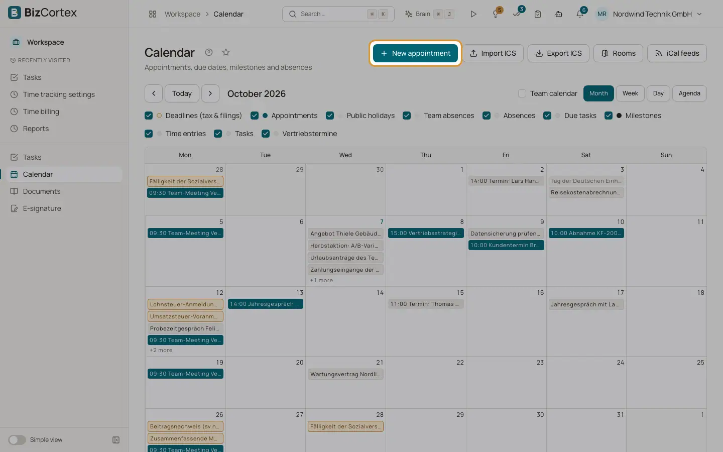 Kalender: opret og rediger aftaler